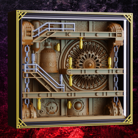 Steampunk Factory Display Diorama